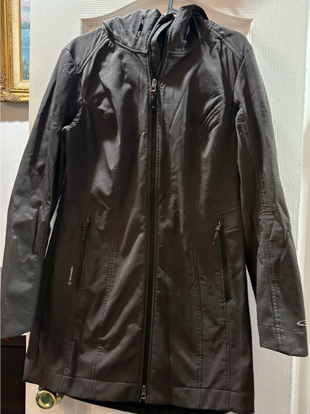 Champion Black Hooded Long Trench Coat